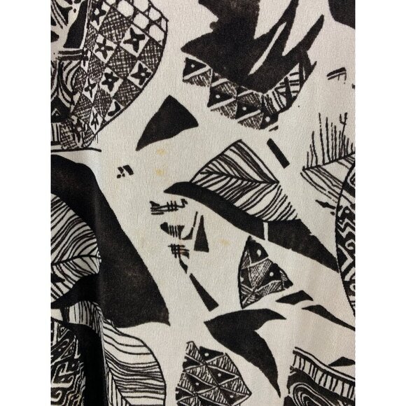 Chicos Travelers Leaf Print Top Size 3 Acetate/Spandex - Picture 4 of 4